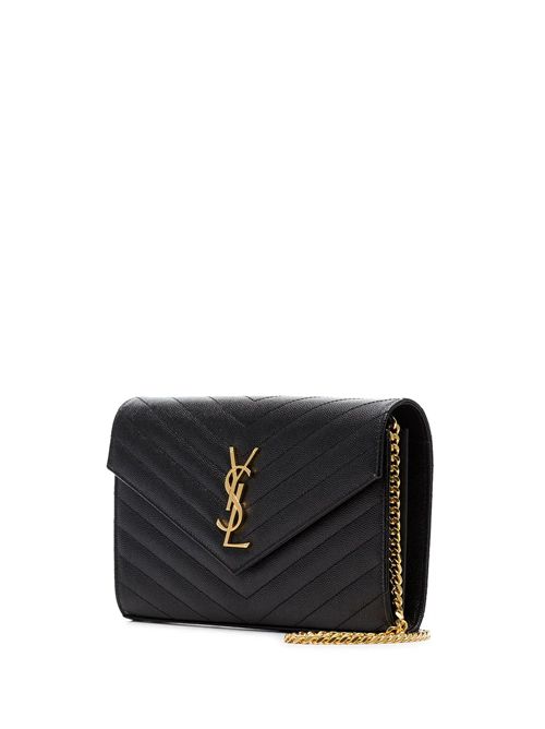 pochette con catena cassandre classica in pelle grain de poudre SAINT LAURENT | 377828BOW011000